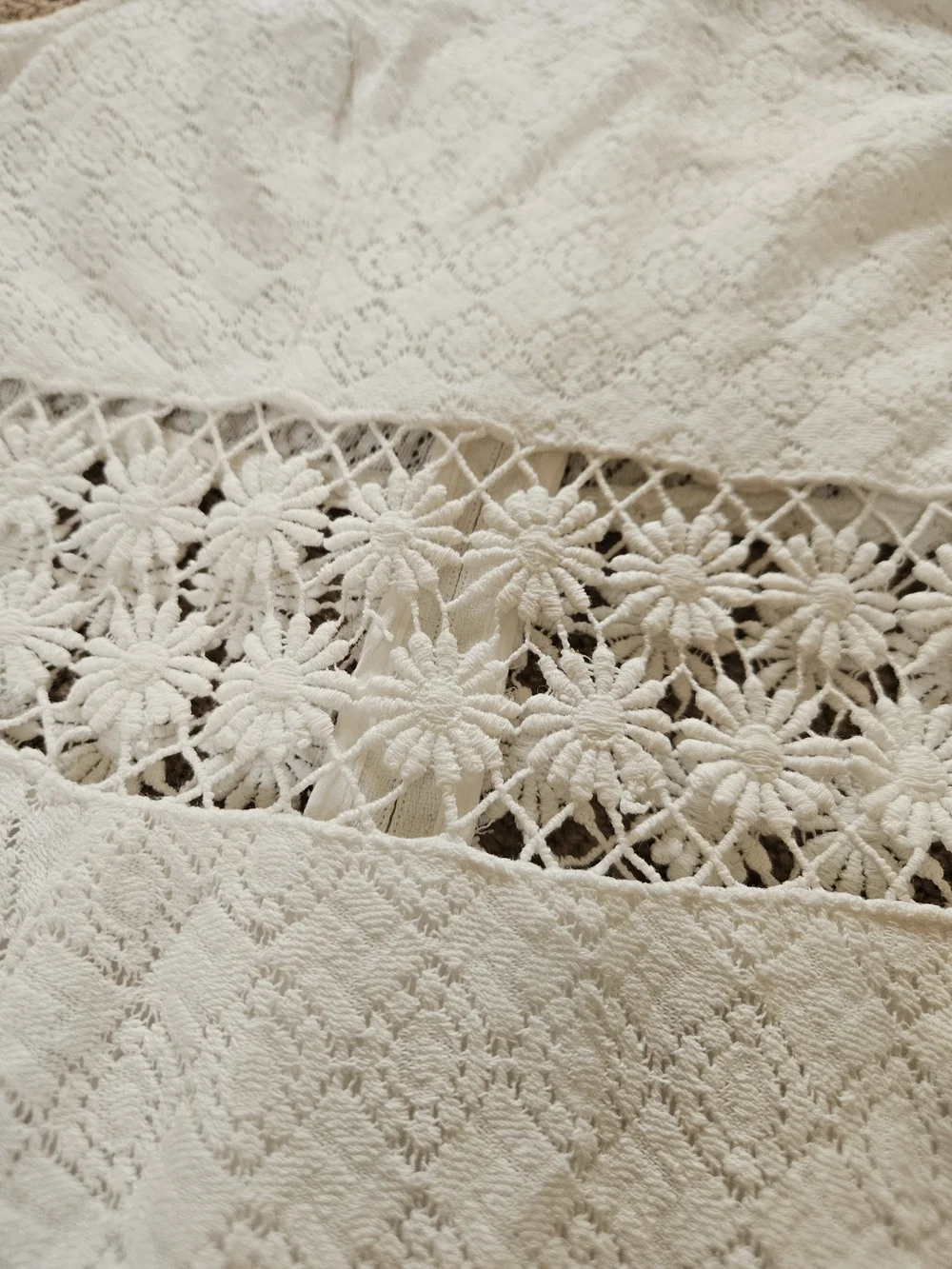 Free People White Crochet-Waist Fit & Flare Dress